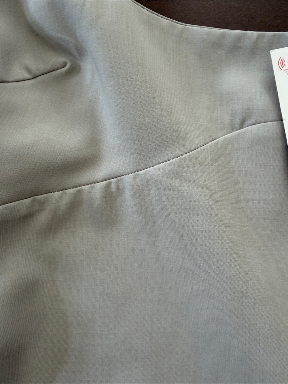 Zara Light Gray Sleeveless Square-Neck Mini Dress - Picture 4 of 5